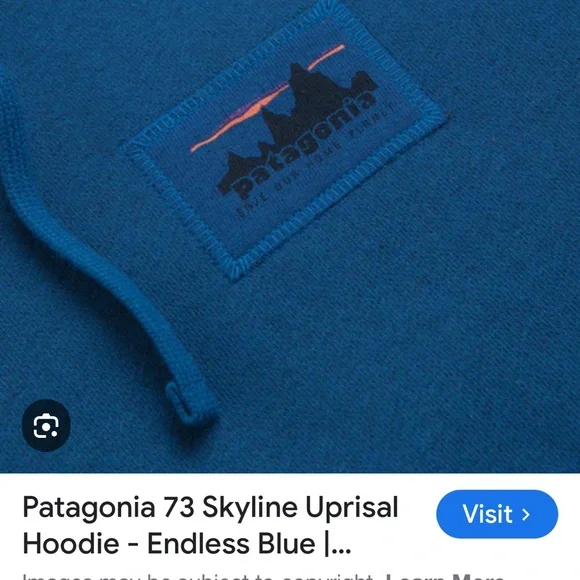 Patagonia Men's Vibrant Blue Hoodie NEW with tags W’large/M’s medium - Picture 4 of 9